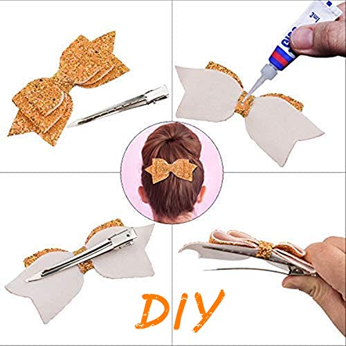 FLZONE Pinza de Pelo de Duckbill de Metal Pinza de Cocodrilo de Pelo Clips de Riza Clips de Seccionamiento con Agujeros pinzas profesionales para el cabello,bricolaje（12 piezas)