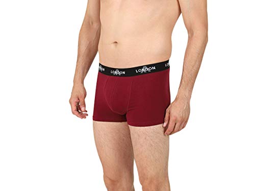 FM London Fitted Boxer, Azul (Dark Assorted 03), Medium (Pack de 8) para Hombre