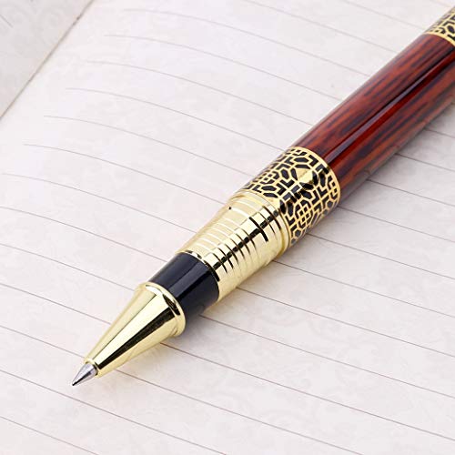 folewr-8 lápiz bolígrafo con diseño en relieve con efecto madera, bolígrafo Signature Metal con tinta negra para el aprendizaje y escritorio