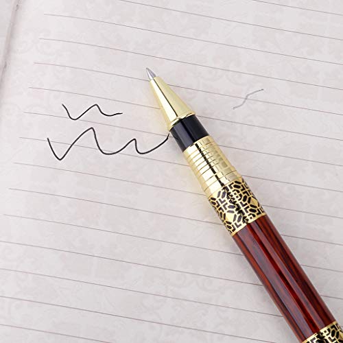 folewr-8 lápiz bolígrafo con diseño en relieve con efecto madera, bolígrafo Signature Metal con tinta negra para el aprendizaje y escritorio