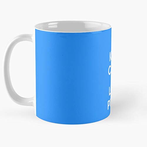 Foliam New Keep Calm Top Carry On Present Trendy Kitten Typography Cat and La Mejor Taza de café de cerámica de mármol Blanco de 11 oz