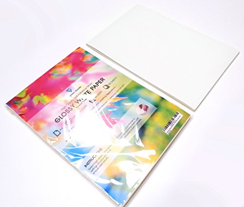 Folios adhesivos tamaño A4, imprimibles por la cara posterior, color blanco brillante; 50 unidades