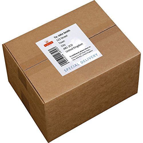 Folios adhesivos tamaño A4, imprimibles por la cara posterior, color blanco brillante; 50 unidades