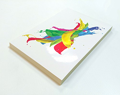 Folios adhesivos tamaño A4, imprimibles por la cara posterior, color blanco brillante; 50 unidades