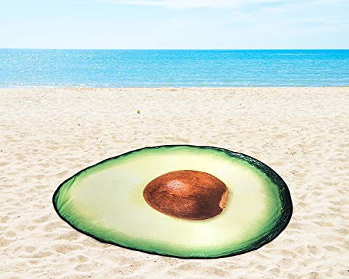 fonefunshop - Toalla de playa con forma de aguacate vegano