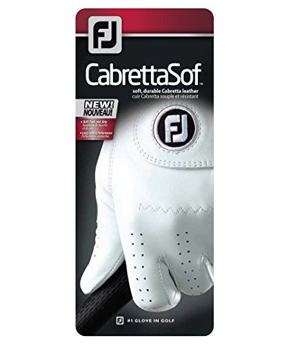 Footjoy CabrettaSof - Guantes para Hombre, Color Blanco, Talla S