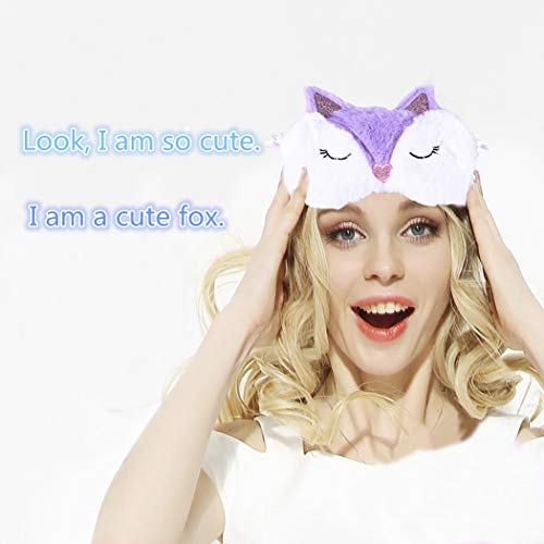 FORLADY Máscara de Dormir Mujeres Unicornio Máscara de Ojos de Felpa Sombra de Dibujos Animados Sombra de Ojos para Niños Adultos Felpa