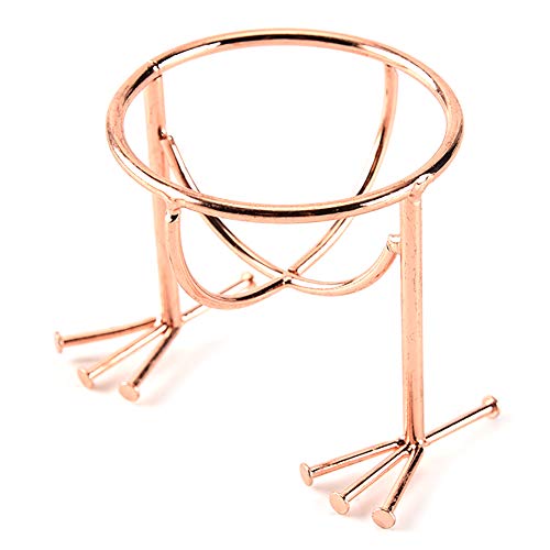 Forma 1pc pollo garra esponja de la belleza Blender titulares de maquillaje del soplo de polvo de la herramienta de belleza Secadora Tendedero huevo soplo de polvo soporte de exhibición (de oro rosa)