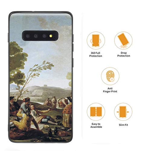 Francisco De Goya Para Samsung Galaxy S10 Plus Carcasa/del teléfono celular de arte del teléfono celular de arte/Impresión Giclee en la cubierta del móvil(Picnic On Il Shores Of Manzanares)