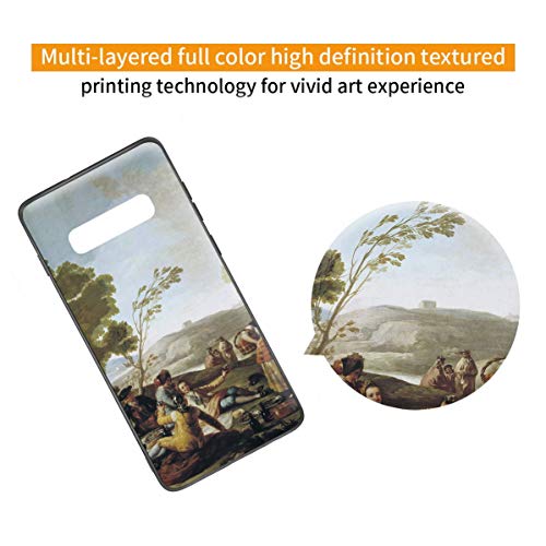Francisco De Goya Para Samsung Galaxy S10 Plus Carcasa/del teléfono celular de arte del teléfono celular de arte/Impresión Giclee en la cubierta del móvil(Picnic On Il Shores Of Manzanares)