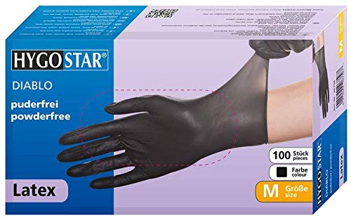 Franz Mensch 26718 Diabo - Guantes de látex (talla L), color negro