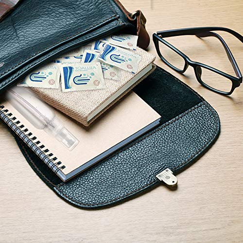 Frascos plastico para Gel Pack de 4 Botes vacios de Viaje de 100 ml con Spray pulverizador para Agua, Perfume, Gel + 30 toallitas de Mano 60 x 80 Higienizantes 70% de Alcohol