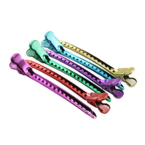 Frcolor 12Pcs Metal Duck Bill Pinza de pelo Pinzas de pelo de cocodrilo Pinzas para el cabello Barrette para el salón de casa Barbero