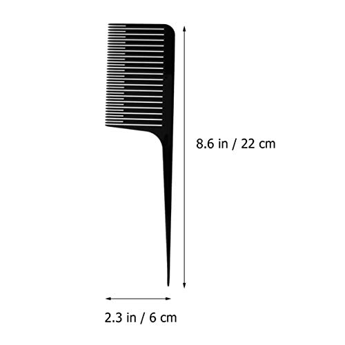 FRCOLOR Peine de Pelo Puntiagudo 2 Piezas Peine de Cola de Peluquero Peine de Cola Antiestático Peine de Cola Resistente Al Calor para Cabello para Reflejos