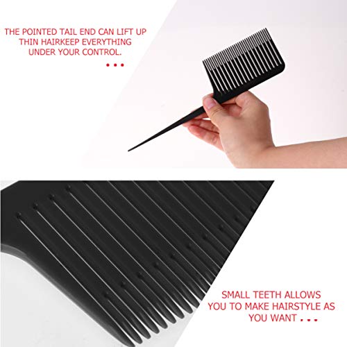 FRCOLOR Peine de Pelo Puntiagudo 2 Piezas Peine de Cola de Peluquero Peine de Cola Antiestático Peine de Cola Resistente Al Calor para Cabello para Reflejos