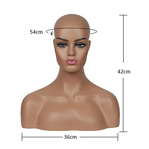 FRP Maniquí Femenino Cabeza Orejeras Bufanda Sombrero De La Peluca Ventana De Visualización Soporte De Puntal Contador De Alameda De La Joyería Maniquí Molde De La Cabeza