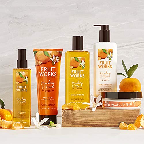 Fruit Works Mandarin & Neroli Cruelty Free & Vegan Body Butter With Natural Extracts 1x 225g