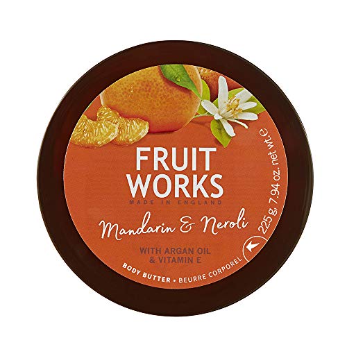 Fruit Works Mandarin & Neroli Cruelty Free & Vegan Body Butter With Natural Extracts 1x 225g