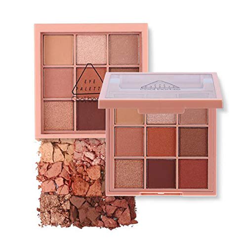 FSGD Professional Makeup Paleta de Sombra de Ojos Ultimate Shadow Palette, Pigmentos compactos, 9 Sombras, Acabados Mate, satinados y Metalizados