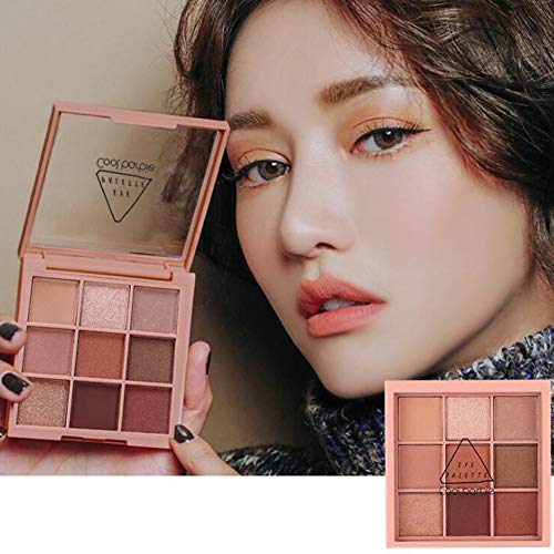 FSGD Professional Makeup Paleta de Sombra de Ojos Ultimate Shadow Palette, Pigmentos compactos, 9 Sombras, Acabados Mate, satinados y Metalizados