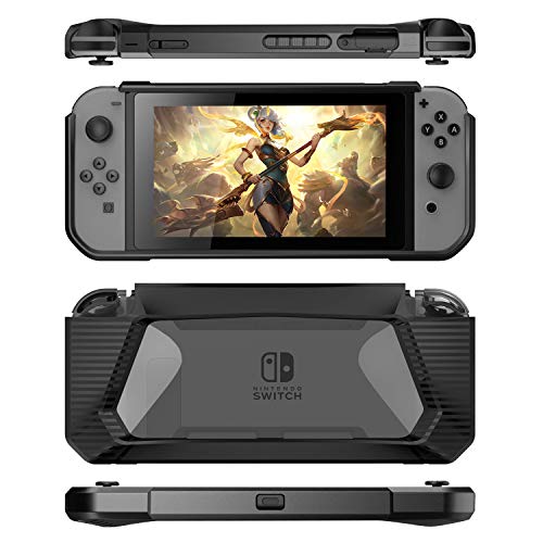 Funda Compatible con Nintendo Switch,HEYSTOP TPU PC Carcasa de Protección con Protector de Pantalla para Nintendo Switch, Anti-Choques/Arañazo (Verde)