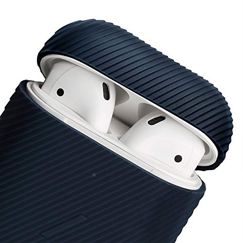 Funda Curva NATIVE UNION para AirPods - Elegante Funda con Textura de Silicona, Compatible con AirPods de Gen. 1 y Gen. 2 (Navy)