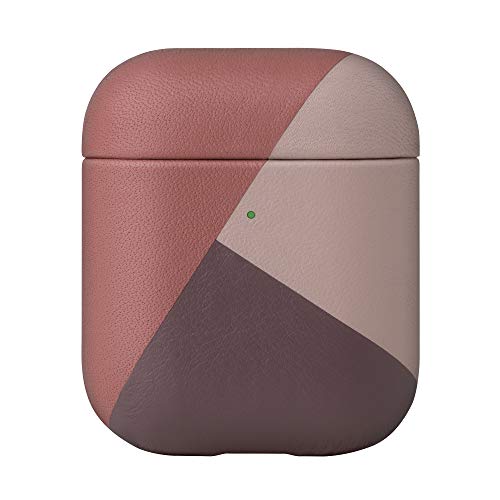 Funda Marquetry NATIVE UNION para AirPods – Funda de Cuero Italiano de Color sólido Premium, Compatible con AirPods de Gen. 1 y Gen. 2 (Rosa)