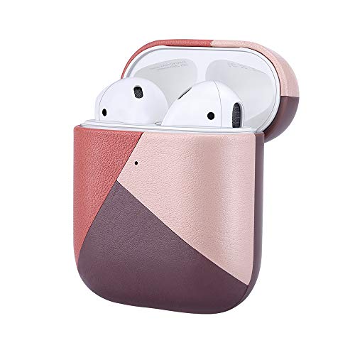 Funda Marquetry NATIVE UNION para AirPods – Funda de Cuero Italiano de Color sólido Premium, Compatible con AirPods de Gen. 1 y Gen. 2 (Rosa)