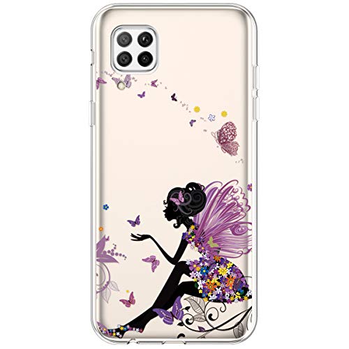 Funda para Huawei P40 Lite, Cárcasa Transparente con Dibujos Diseño, Ultra Slim Suave Gel TPU Silicona Antigolpes Resistente Case Cover Bumper Fundas Huawei P40 Lite, Chica Duende