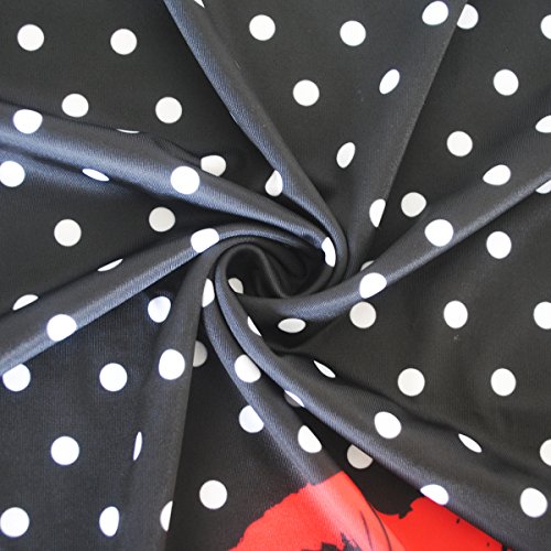 Funda protectora de spandex Luckiplus para maleta de viaje, tamaño 45,72-81,28 cm, Polkadot (Negro) - 10408001