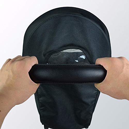 Funda Reposabrazos Para Cochecito de bebé Accesorios Para Babyzen Yoyo Yoya Funda Protectora de Cuero PU (negro)