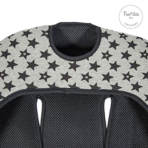 Fundas BCN ® F184/9399 - Colchoneta para Silla de Paseo Bugaboo Fox ® Cubre Arneses Incluidos - Colección Fun Black Star