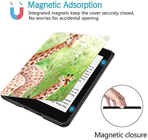 Fundas para Kindle Paperwhite 2018 Pintura Original Hermosas Jirafas Masai Mara Kindle Paperwhite 2018 Funda con Despertador automático/Reposo 10a generación Kindle Paperwhite Funda de 10a generaci