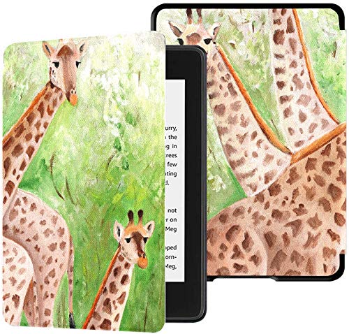 Fundas para Kindle Paperwhite 2018 Pintura Original Hermosas Jirafas Masai Mara Kindle Paperwhite 2018 Funda con Despertador automático/Reposo 10a generación Kindle Paperwhite Funda de 10a generaci