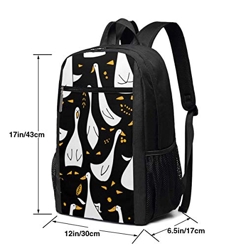 Funny Goose - Mochila Unisex Multiuso para el Hombro, Mochila Escolar o Casual, para portátil de 17 Pulgadas Ganso Divertido Funny Goose