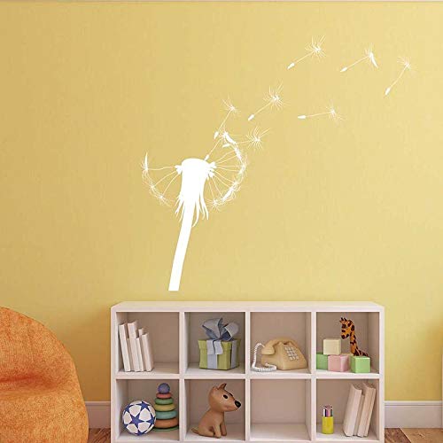 FXBSZ calcomanías de pared personalizables calcomanías de diente de león grandes y calcomanías de palo art deco baratas hermosas pegatinas de pared de diente de león volador rosa 90 cm x 84 cm