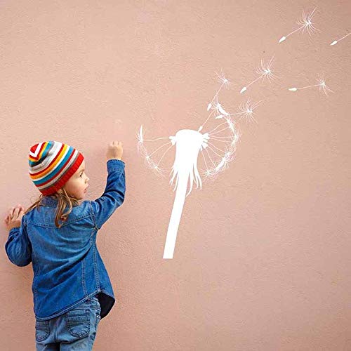 FXBSZ calcomanías de pared personalizables calcomanías de diente de león grandes y calcomanías de palo art deco baratas hermosas pegatinas de pared de diente de león volador rosa 90 cm x 84 cm