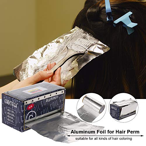 FXJ Papel de Aluminio for el Pelo de Perm Estilismo for Colorear Hair Salon Hair Styling Instrumento de peluquería y Suministros Peluquería Uso del Papel de Aluminio