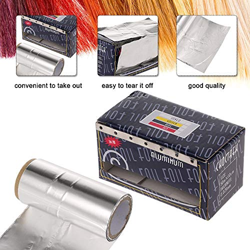 FXJ Papel de Aluminio for el Pelo de Perm Estilismo for Colorear Hair Salon Hair Styling Instrumento de peluquería y Suministros Peluquería Uso del Papel de Aluminio