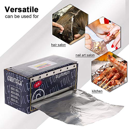 FXJ Papel de Aluminio for el Pelo de Perm Estilismo for Colorear Hair Salon Hair Styling Instrumento de peluquería y Suministros Peluquería Uso del Papel de Aluminio