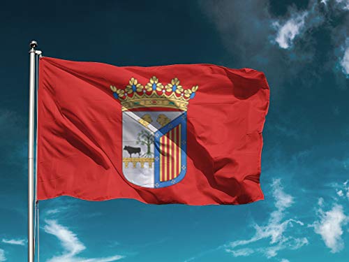 G I Bandera Salamanca | Medidas 150cm x 85cm | Fácil colocación | Decoración Exteriores (1 Unidad)