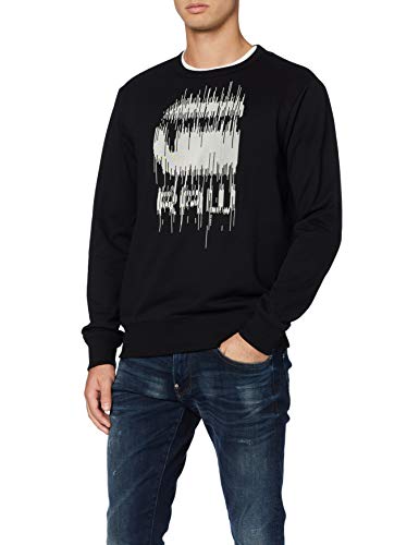 G-STAR RAW Graphic 8 Sudadera, Negro (Dk Black 6484), Large para Hombre