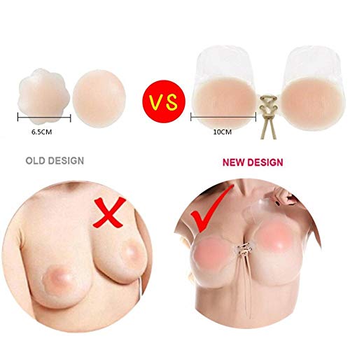 Gaddrt - Adhesivo de goma suave reutilizable de 10 cm de diámetro, diseño de Boobo de pecho