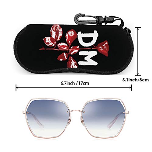 Gafas Casos Dm Rose Portátil Gafas Caso Gafas Gafas De Sol Bolsa Suave Cremallera Con Gancho Para La Escuela Oficina Fitness Viajes