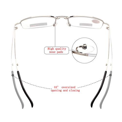 gafas de lectura De Alta Definición con Una Transmitancia De hasta El 95%, Plegables con Protección UV, con Funda De Gafas De PU, Dioptrías Opcionales (+1.00 A +3.50)