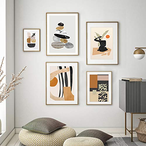Galería de pintura de lienzo geométrico abstracto Nordic Poster Print Interior Decoración del hogar 60x90cm
