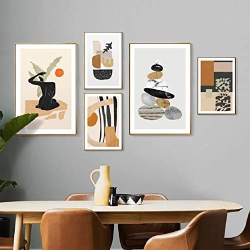 Galería de pintura de lienzo geométrico abstracto Nordic Poster Print Interior Decoración del hogar 60x90cm