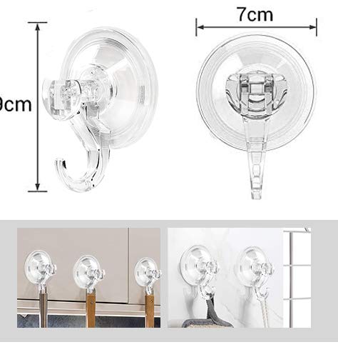 Ganchos Ventosa Fuerte [2 Piezas],Gancho Colgador Ventosa Ultra Fuerte Baño Cocina, MAX6kg,Ventosa Reutilizable, Ganchos Adhesivos Resistente al Agua,Ideal para Baño Cocina Ducha Ventana, etc.