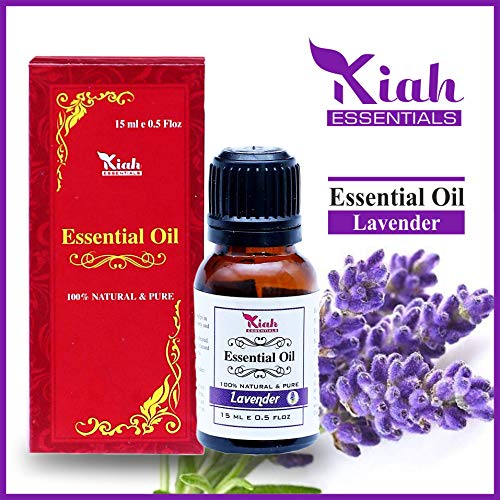 Ganga Ayurveda Aceite Esencial De Lavanda Kiah, 100% Puro, Mejor Grado Terapéutico Para Aromaterapia, Masaje ||15 ML