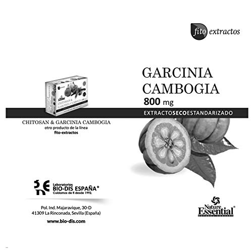 Garcinia cambogia 800 mg Extracto seco 60% HCA 60 cápsulas